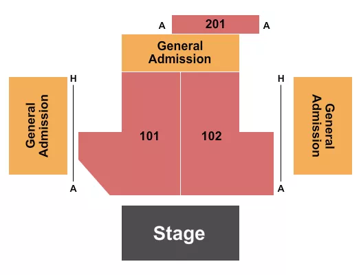 seating chart for The Southern Cafe & Music Hall - Reserved & GA - eventticketscenter.com